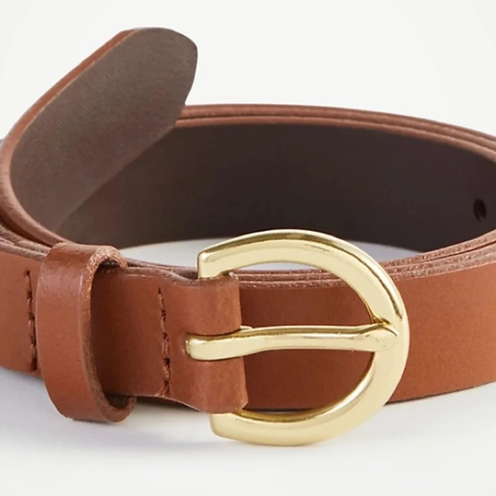 NWT Ann Taylor‎ Leather Trouser Belt in Rich Cognac